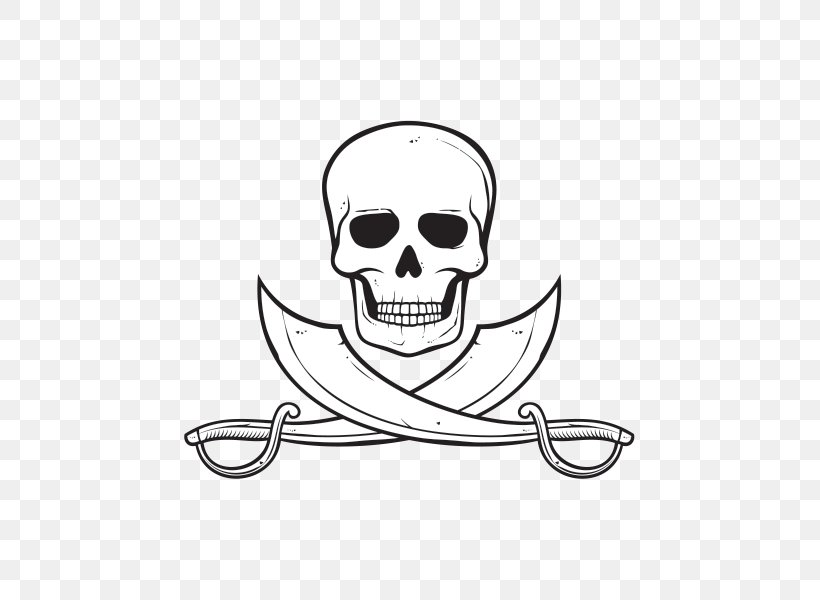 Calavera Piracy Jolly Roger Skull Clip Art, PNG, 600x600px, Calavera, Artwork, Black And White, Bone, Drawing Download Free