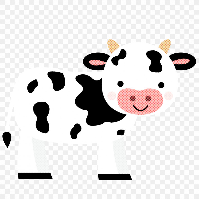 Cartoon Dairy Cow Bovine Snout Line, PNG, 1500x1500px, Cartoon, Bovine, Dairy Cow, Line, Livestock Download Free