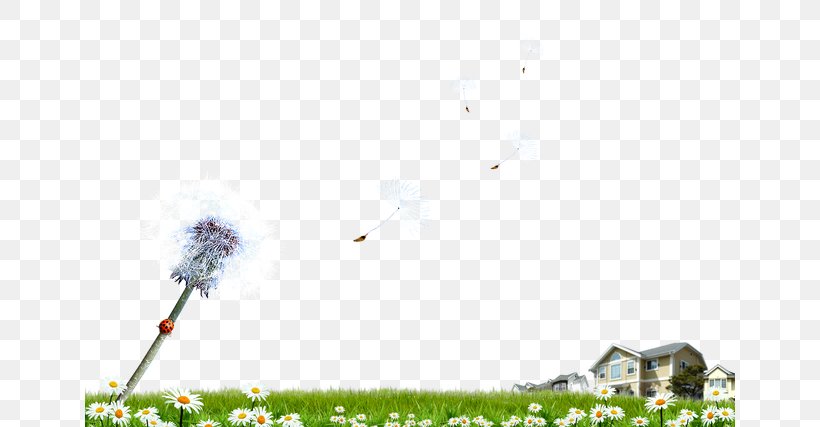 Dandelion Fukei Landscape, PNG, 650x427px, Dandelion, Designer, Flower, Fukei, Grass Download Free