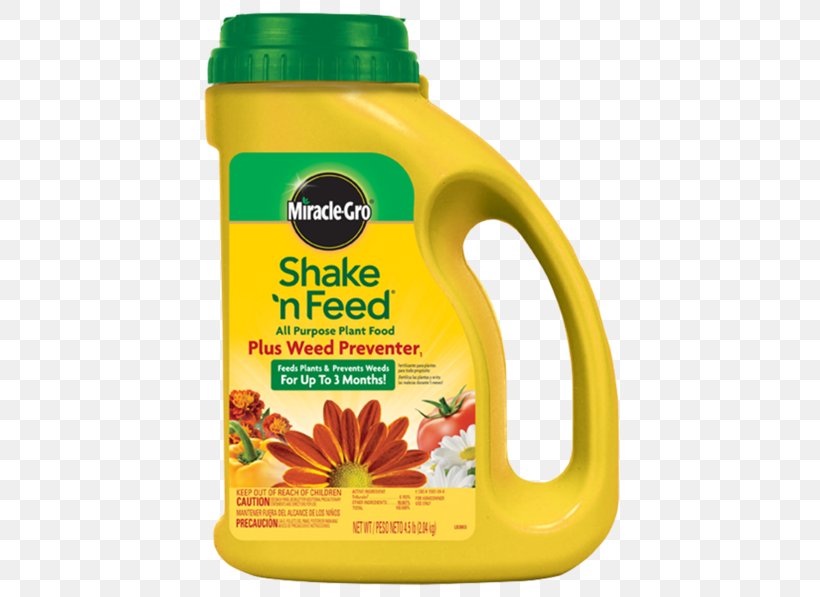 Miracle Gro 110569 4.5-Pounds Shake N Feet Feed All Purpose Plant Food 12-4-8 Scotts Miracle-Gro Company Fertilisers Lawn, PNG, 549x597px, Miraclegro, Condiment, Fertilisers, Garden, Herbal Download Free