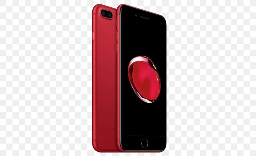 Product Red Apple Smartphone, PNG, 500x500px, Product Red, Apple, Apple Iphone 7, Apple Iphone 7 Plus, Electronics Download Free