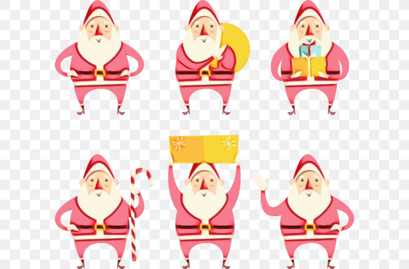 Santa Claus, PNG, 600x539px, Watercolor, Cartoon, Christmas Day, Christmas Decoration, Christmas Gift Download Free