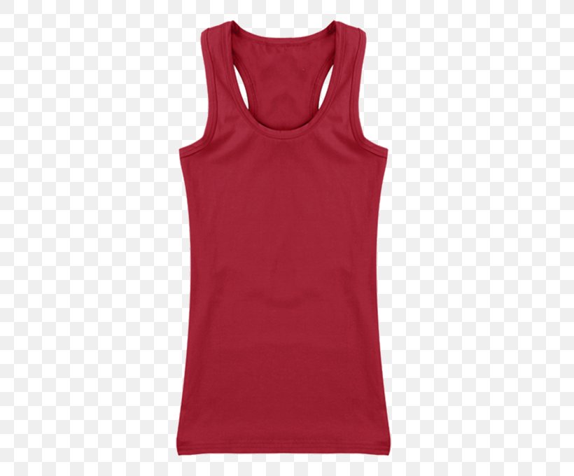T-shirt Vest Sleeveless Shirt Neck, PNG, 510x680px, Tshirt, Active Tank, Clothing, Maroon, Neck Download Free