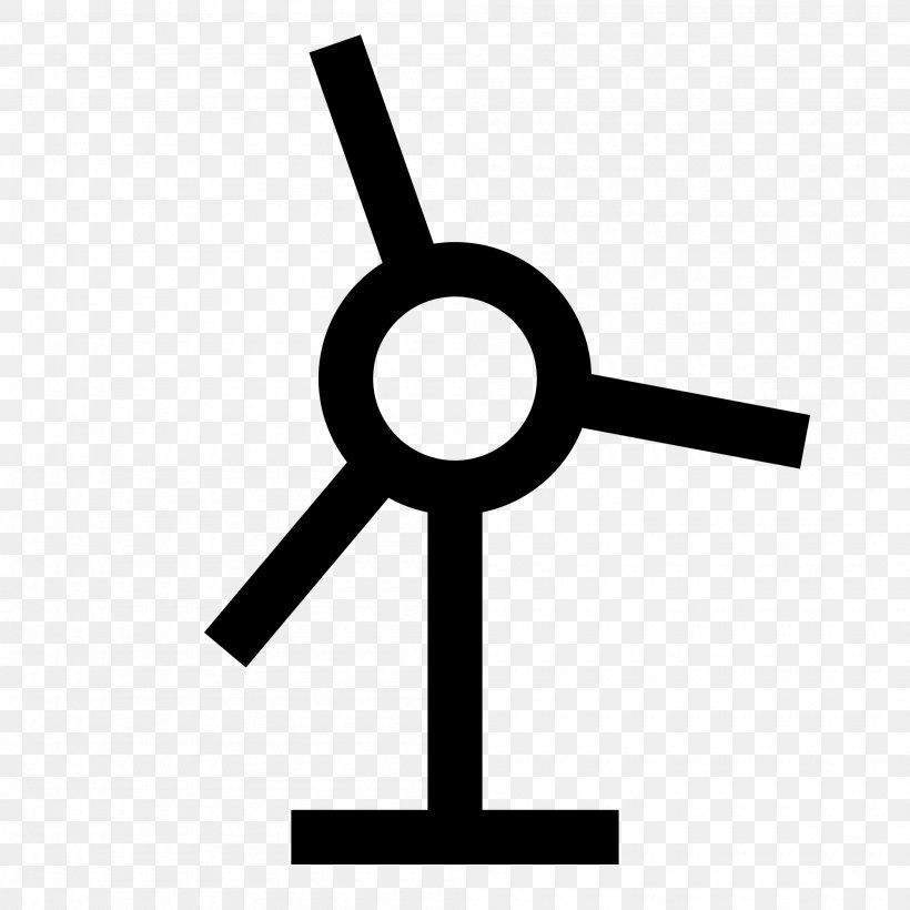 Windmill Wind Turbine Windpump Clip Art, PNG, 2000x2000px, Windmill, Black And White, Map Symbolization, Mill, Symbol Download Free