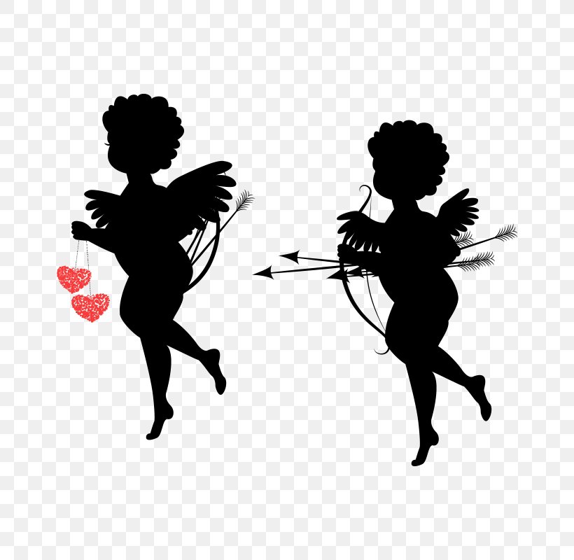 Cupid Heart Clip Art, PNG, 800x800px, Cupid, Art, Black And White, Drawing, Fictional Character Download Free
