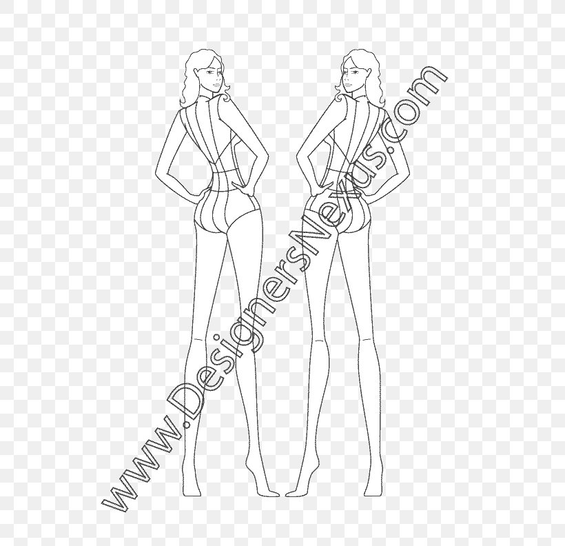 Fashion Illustration Croquis Drawing Sketch, PNG, 612x792px, Fashion, Arm, Artwork, Black And White, Clothing Download Free
