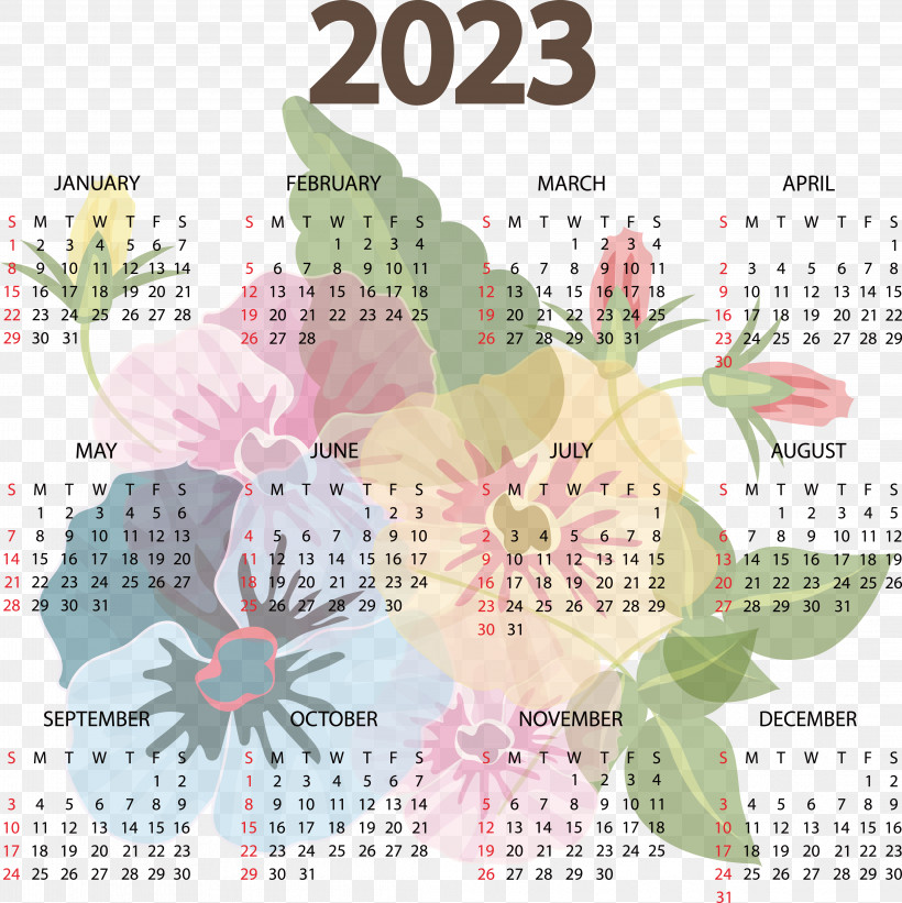 Calendar Font Flower Pattern Meter, PNG, 4361x4369px, Calendar, Flower, Meter Download Free