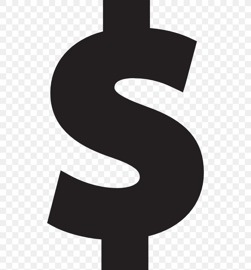Dollar Sign United States Dollar Currency Symbol, PNG, 512x884px, Dollar Sign, Australian Dollar, Black And White, Currency, Currency Symbol Download Free