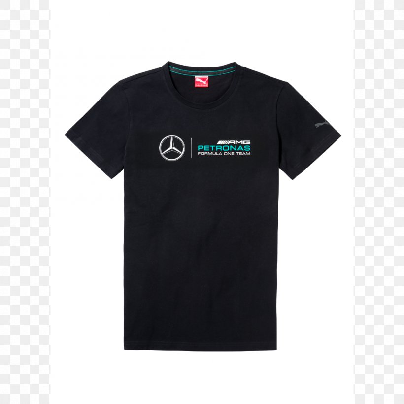 T-shirt Mercedes AMG Petronas F1 Team Mercedes-Benz Clothing Sleeve, PNG, 1000x1000px, Tshirt, Active Shirt, Black, Brand, Champion Download Free