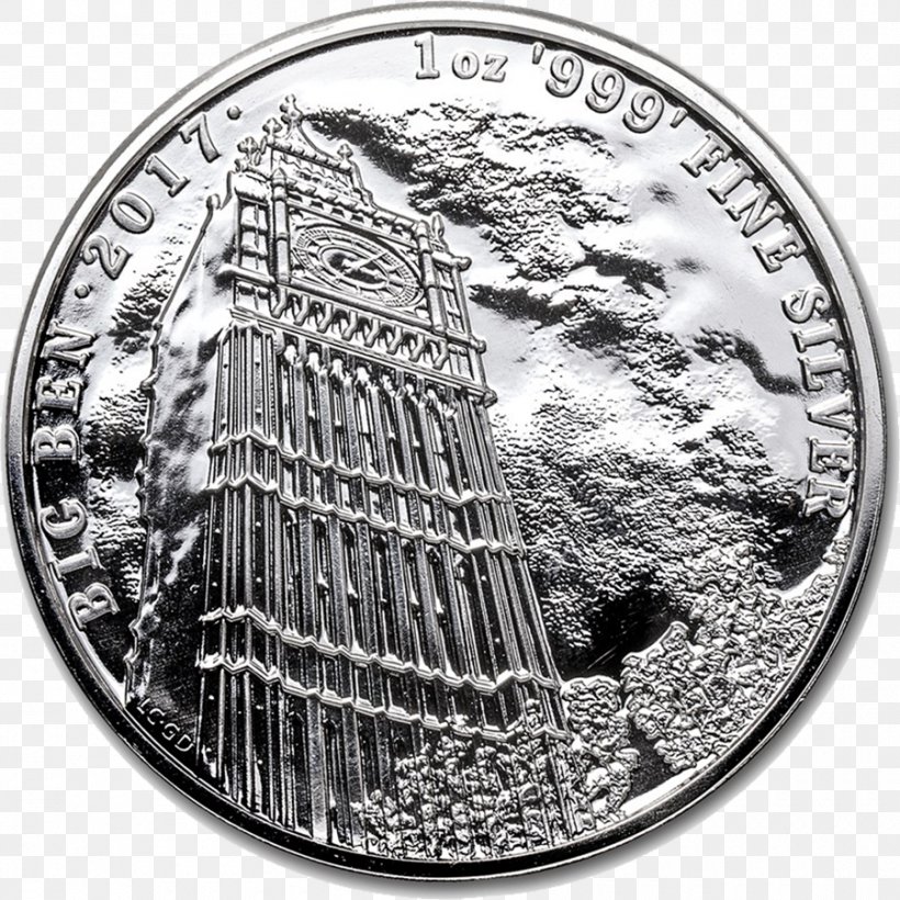 Big Ben Tower Bridge Landmarks Of Britain Bullion Coin, PNG, 900x901px, 2017, Big Ben, Black And White, Bullion, Bullion Coin Download Free
