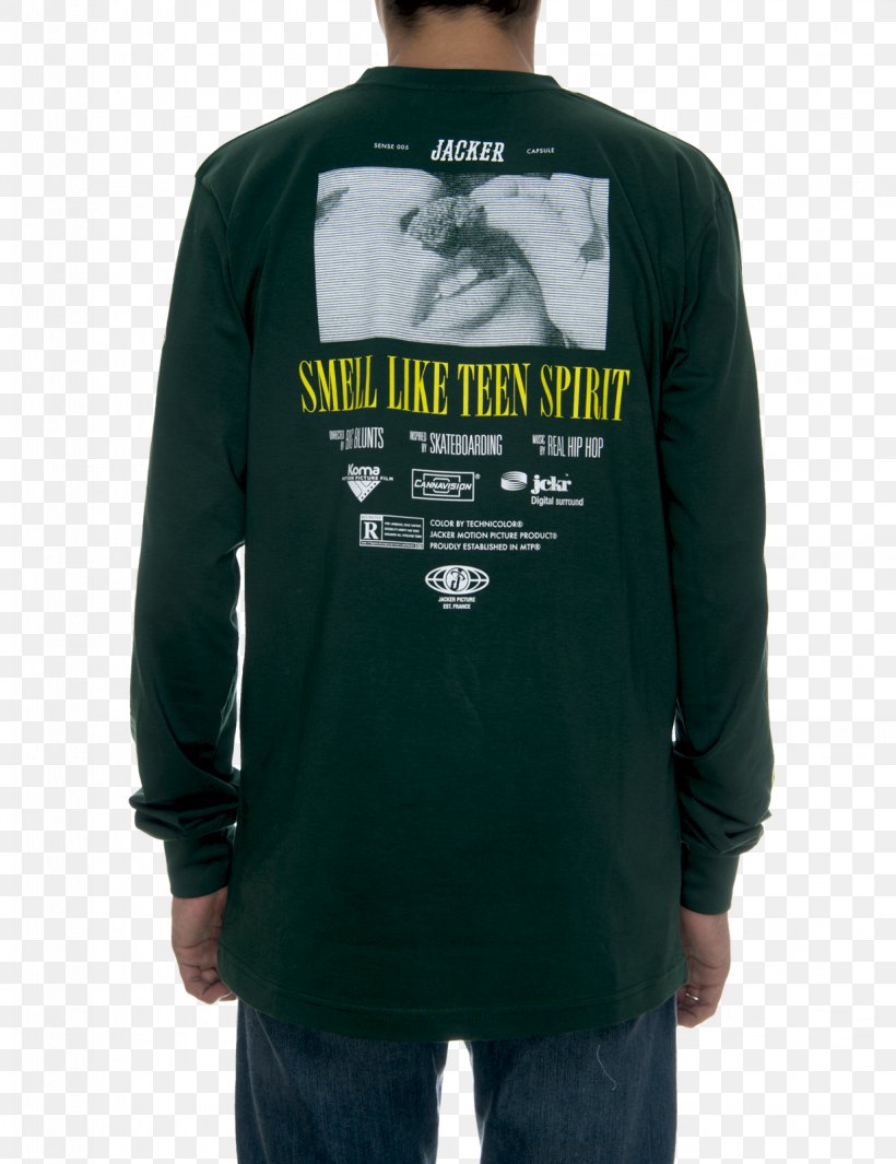 T-shirt Sleeve Hoodie Smells Like Teen Spirit, PNG, 1234x1604px, Tshirt, Clothing, Green, Hood, Hoodie Download Free