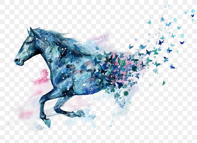 Little Blue Horse Watercolor Painting Drawing, PNG, 811x593px, Horse, Abziehtattoo, Art, Bridle, Deviantart Download Free