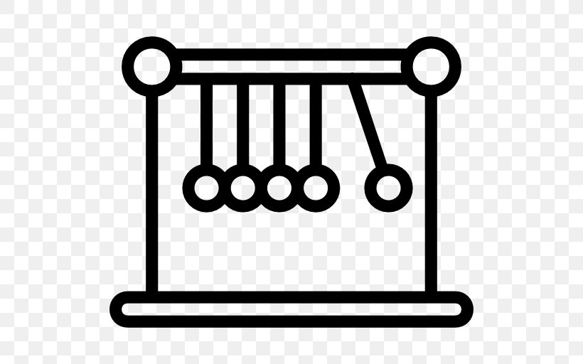 Physics Computer Icons Momentum Newton's Cradle Clip Art, PNG, 512x512px, Physics, Area, Auto Part, Black And White, Energy Download Free