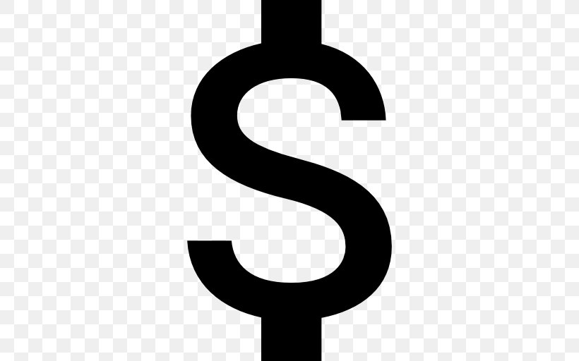 Dollar Sign Currency Symbol United States Dollar, PNG, 512x512px, Dollar Sign, Bank, Black And White, Circulation, Coin Download Free