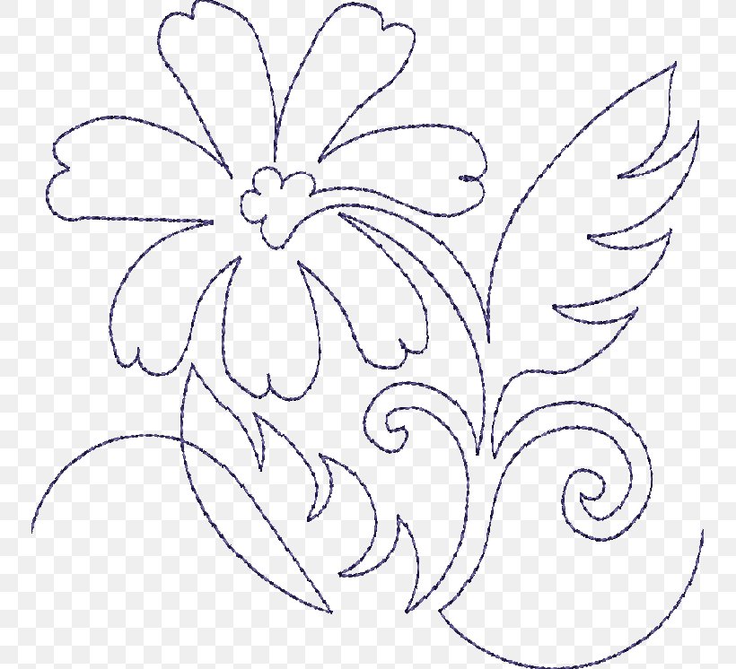 Floral Design Quilting Machine Embroidery Pattern, PNG, 749x746px, Floral Design, Area, Art, Artwork, Black And White Download Free