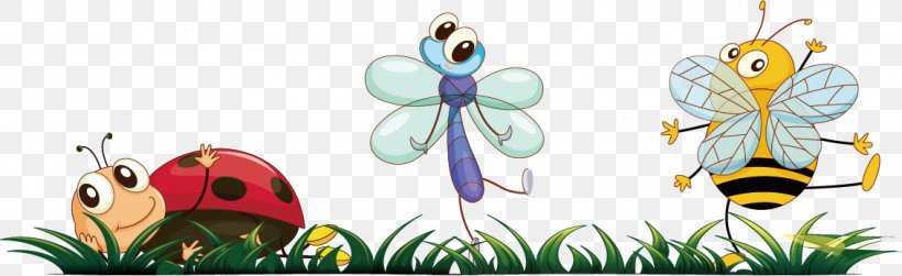 Insect Cartoon Clip Art, PNG, 1132x347px, Watercolor, Cartoon, Flower, Frame, Heart Download Free