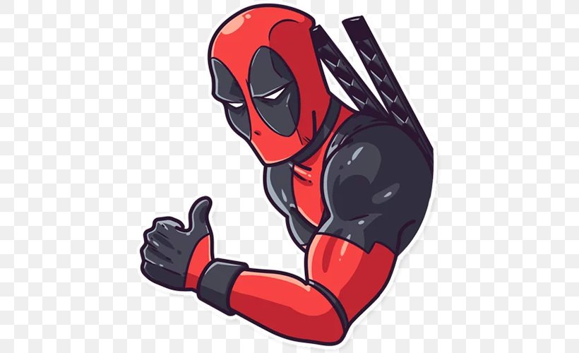 Deadpool Telegram Sticker Superhero Marvel Comics, PNG, 500x500px, 2016, Deadpool, Automotive Design, Character, Fictional Character Download Free