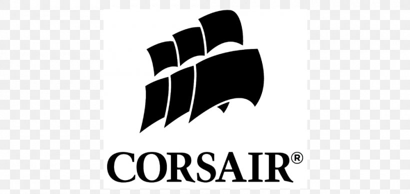 Corsair Components Computer Memory Logo Nzxt RAM, PNG, 1000x475px, Corsair Components, Atx, Black, Black And White, Brand Download Free