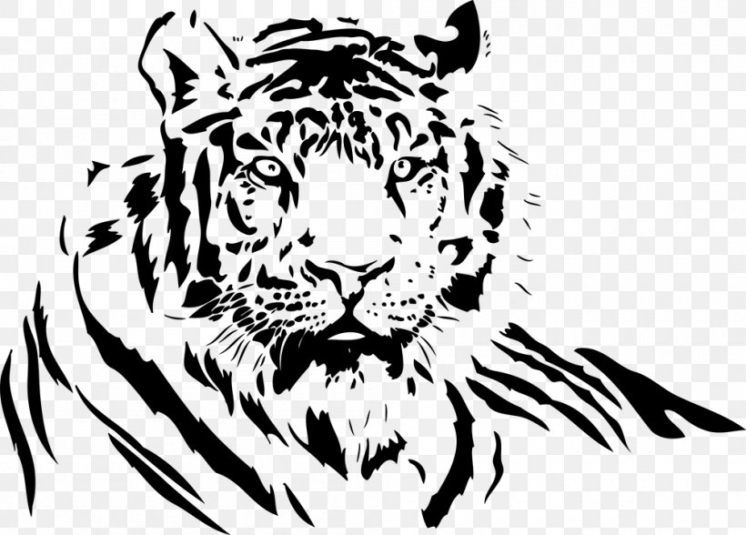 Tiger Wall Decal Sticker, PNG, 1000x718px, Tiger, Art, Big Cats, Black, Black And White Download Free