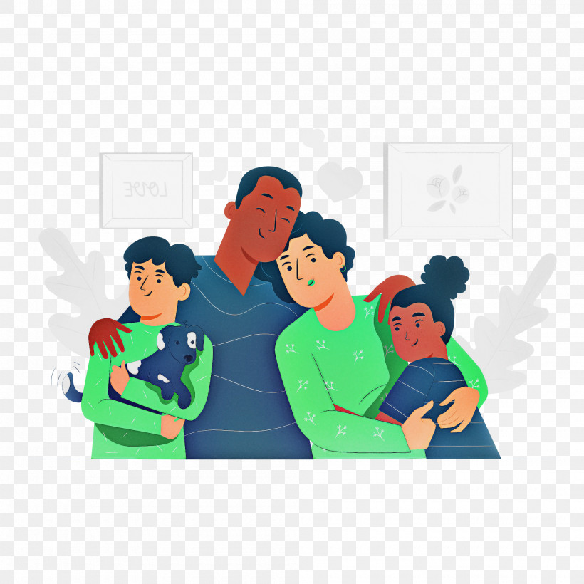 Happy Family Day Family Day, PNG, 2000x2000px, Happy Family Day, Cartoon, Family Day, Friendship, Hug Download Free