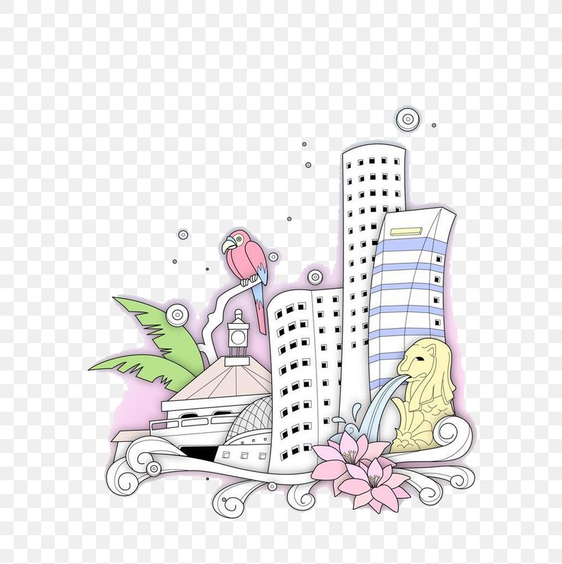 Singapore Tianshui Building Illustration, PNG, 700x822px, Singapore, Art, Building, Cartoon, Drawing Download Free
