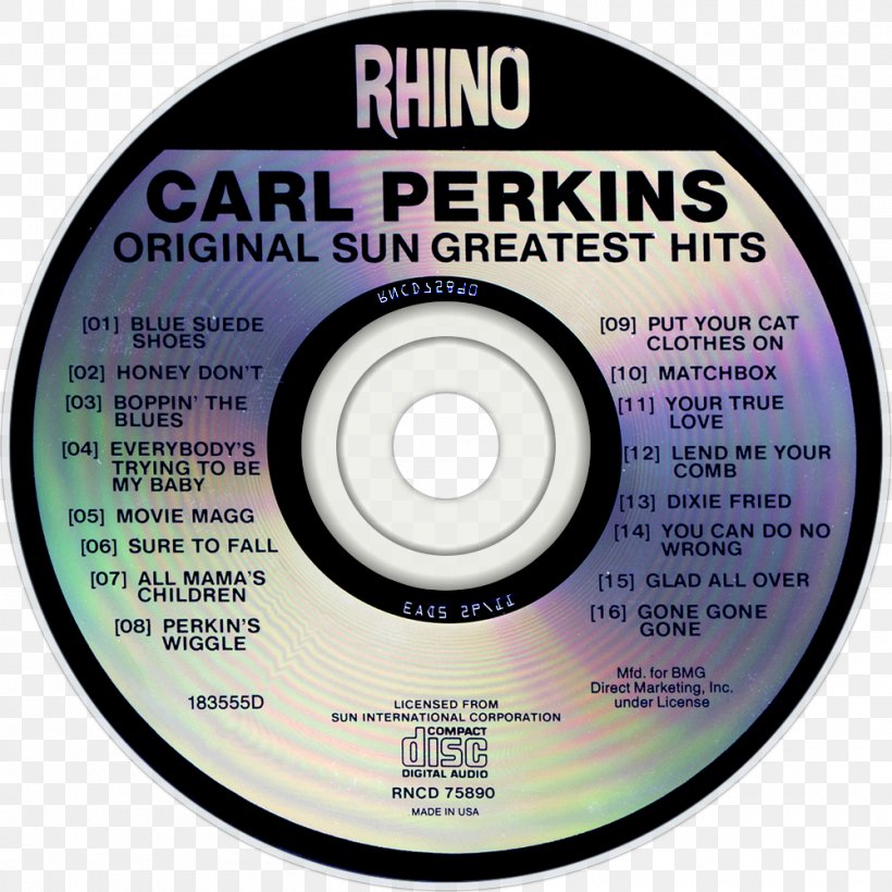 Compact Disc Original Sun Greatest Hits Disk Image Disk Storage, PNG, 1000x1000px, Compact Disc, Big Boys, Brand, Carl Perkins, Data Storage Device Download Free