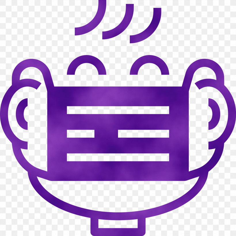 Purple Violet Line Icon Symbol, PNG, 3000x2999px, Medical Mask, Line, Paint, Purple, Symbol Download Free