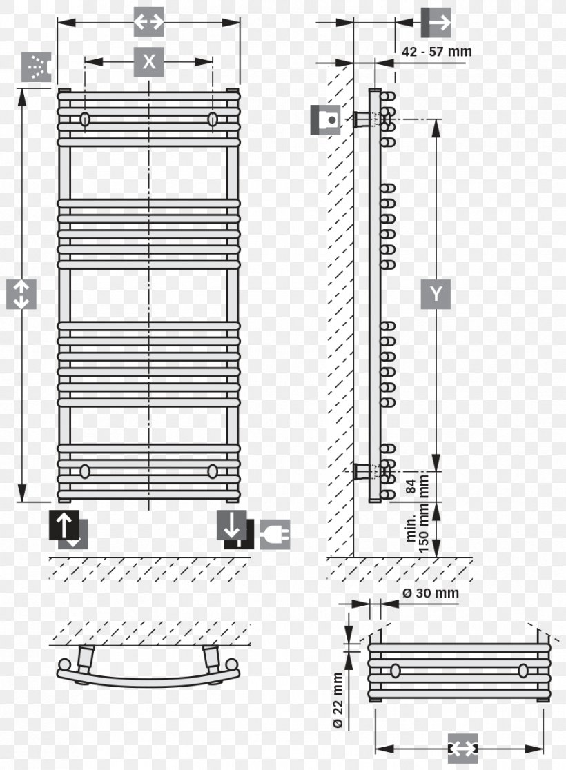 Bathroom Heating Radiators Heated Towel Rail Towel Radiator, PNG, 916x1247px, Bathroom, Area, Bathtub, Diagram, Drawing Download Free