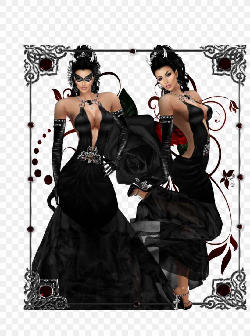 Gown Shoulder Black M, PNG, 943x1266px, Watercolor, Cartoon, Flower, Frame, Heart Download Free
