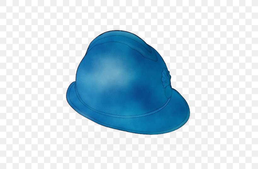 Blue Clothing Turquoise Personal Protective Equipment Hat, PNG, 600x539px, Watercolor, Blue, Clothing, Costume Hat, Hat Download Free