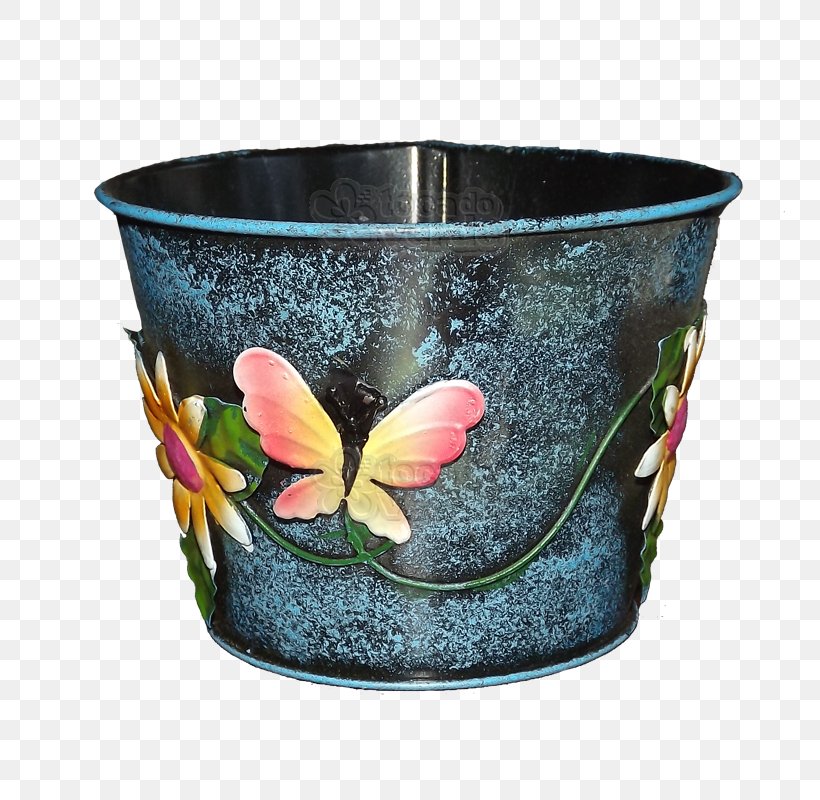 Flowerpot Metal Vase Cachepot Blue, PNG, 800x800px, Flowerpot, Bertikal, Blue, Butterfly, Cachepot Download Free
