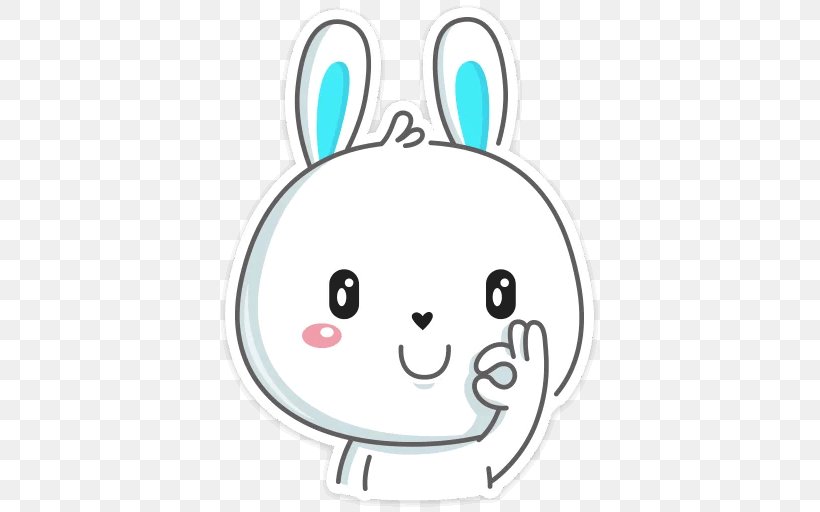 Telegram Easter Bunny Rabbit Sticker VKontakte, PNG, 512x512px, Telegram, Animal, Area, Easter, Easter Bunny Download Free