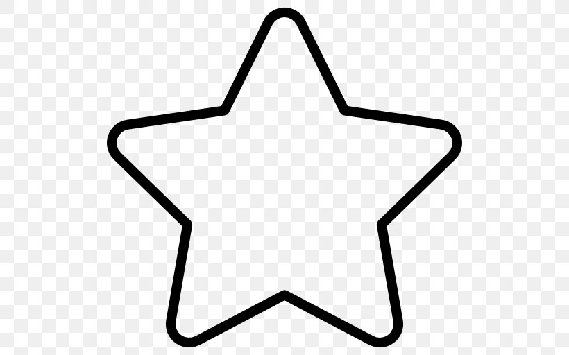 Five-pointed Star Shape, PNG, 512x512px, Star, Area, Black, Black And White, Fivepointed Star Download Free