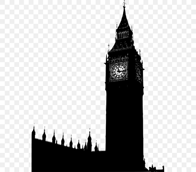 Big Ben Palace Of Westminster London Eye Clip Art, PNG, 555x720px, Big Ben, Arch, Bell Tower, Black And White, Building Download Free