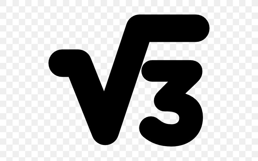 Square Root Of 3 Mathematics N</i>th Root Zero Of A Function, PNG, 512x512px, Square Root, Black And White, Brand, Cube Root, Hand Download Free