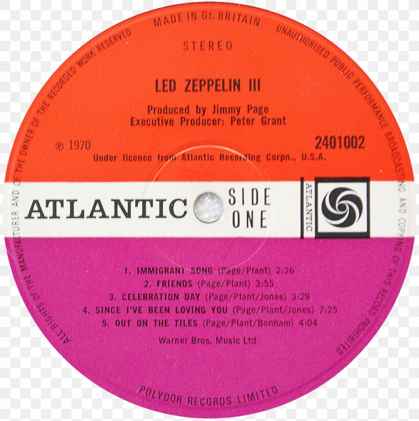 Led Zeppelin III Atlantic Records Phonograph Record Time And A Word, PNG, 1000x1006px, Led Zeppelin Iii, Album, Album Cover, Atlantic Records, Fragile Download Free