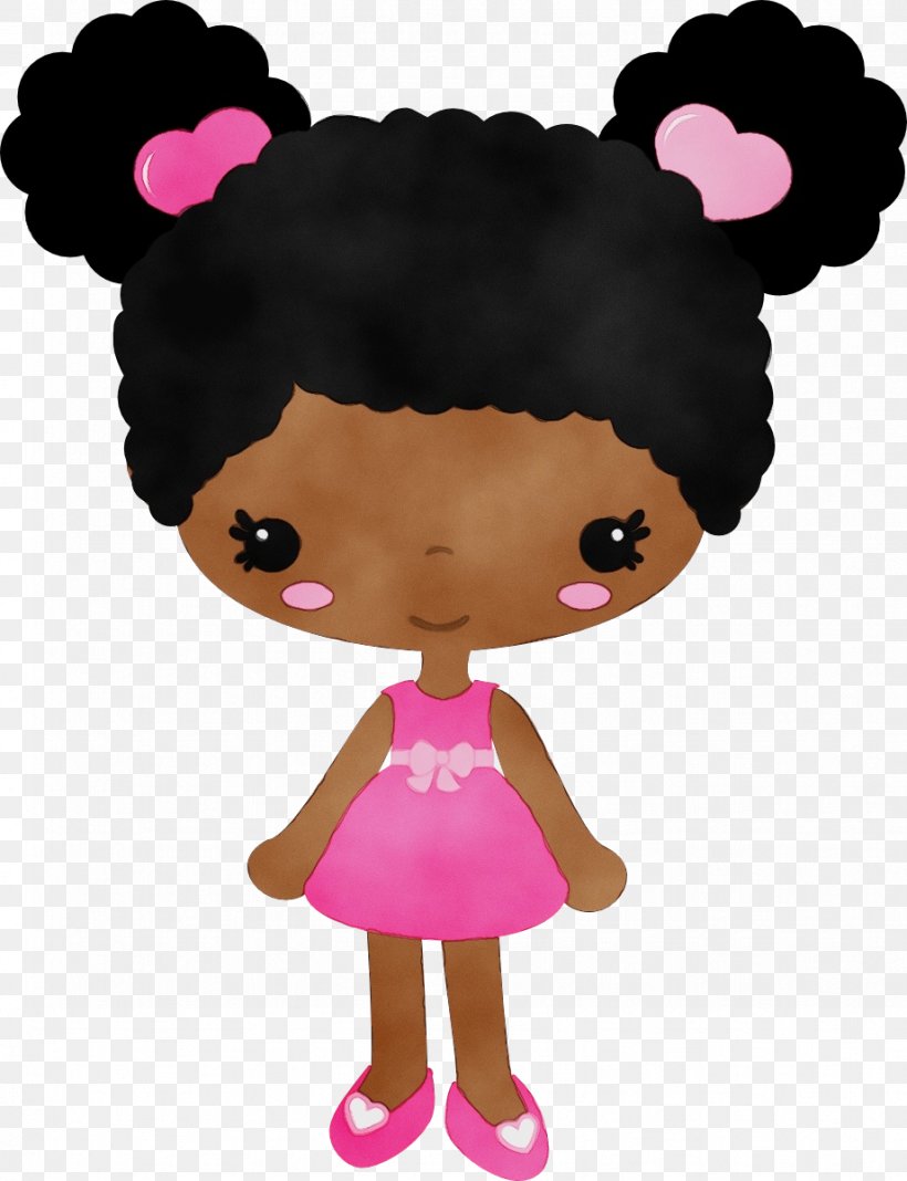 Girl Cartoon, PNG, 921x1200px, Watercolor, Afro, Animation, Black Hair, Brown Hair Download Free