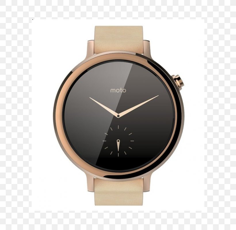 Moto 360 (2nd Generation) Smartwatch Gold Motorola, PNG, 600x800px, Moto 360 2nd Generation, Android, Brand, Brown, Gold Download Free