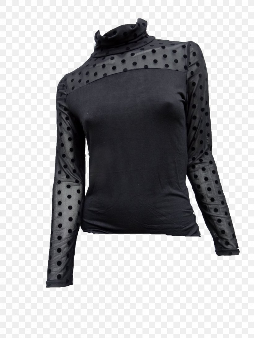 Sleeve T-shirt Polka Dot Blouse Sweater, PNG, 1000x1333px, Sleeve, Black, Black M, Blouse, Collar Download Free