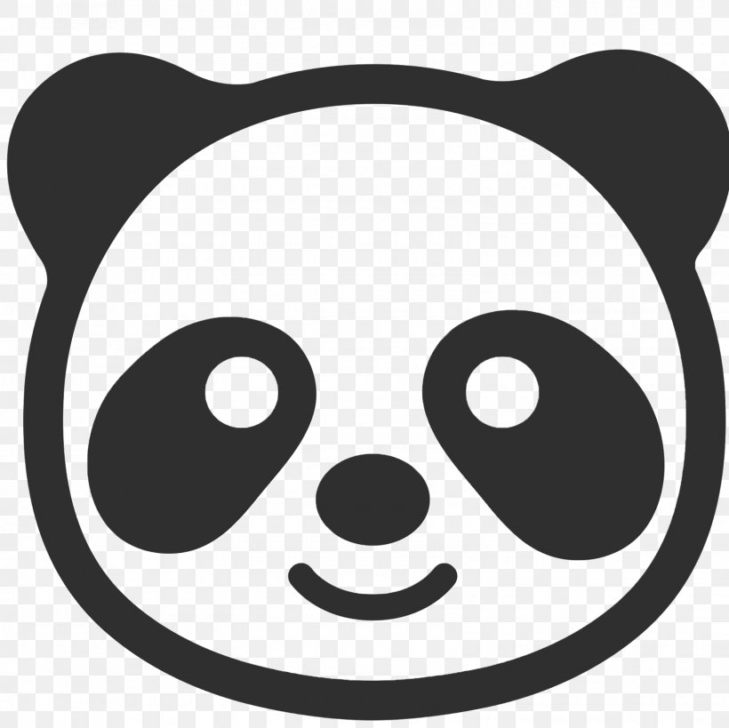 Giant Panda Emoji Android Clip Art, PNG, 1600x1600px, Giant Panda, Android, Bear, Black, Black And White Download Free