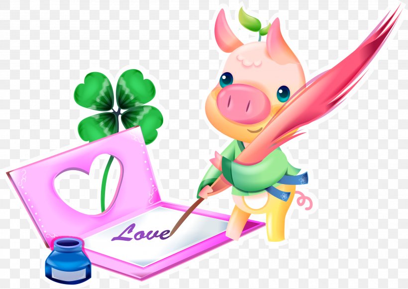 Vietnamese Pot-bellied Miniature Pig, PNG, 2646x1875px, Vietnamese Potbellied, Color, Domestic Pig, Drawing, Fictional Character Download Free