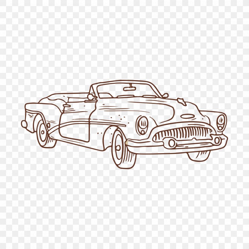 Vintage Car, PNG, 2000x2000px, Car, Automotive Design, Black And White, Brand, Classic Car Download Free