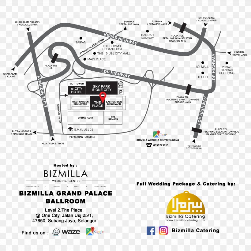 Bizmilla Catering (One City) Bizmilla Wedding Centre, Subang Bizmilla City Hall, Subang, PNG, 3543x3543px, Catering, Area, Auto Part, Automotive Lighting, Diagram Download Free