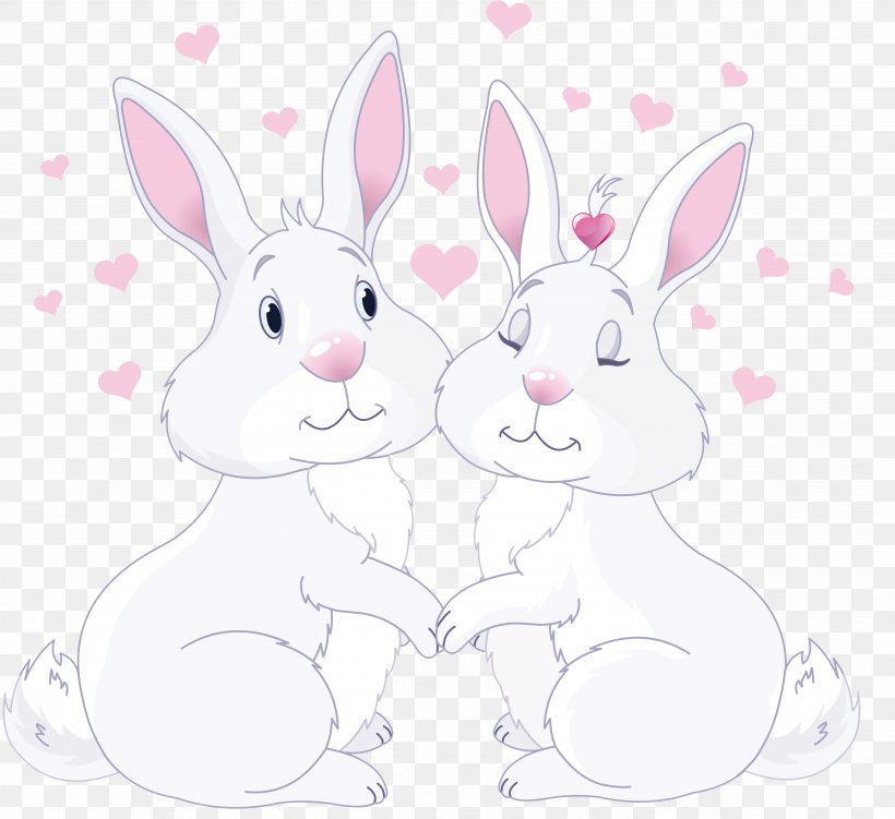 Domestic Rabbit Hare, PNG, 5614x5146px, Domestic Rabbit, Cartoon, Easter Bunny, Falling In Love, Hare Download Free