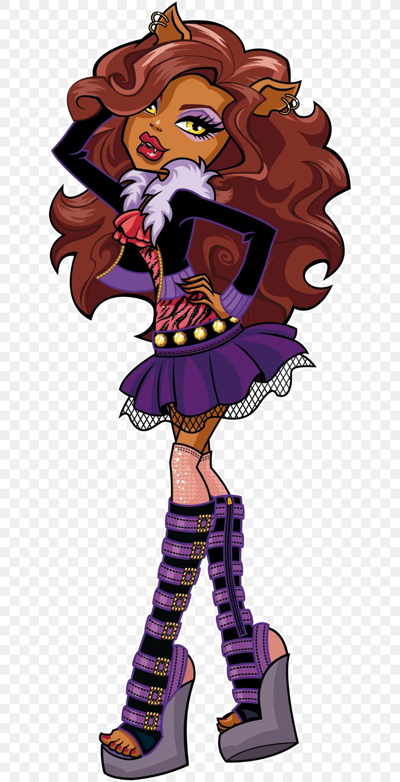 Monster High Clawdeen Wolf Doll Frankie Stein, PNG, 625x1600px, Monster High Clawdeen Wolf Doll, Art, Cartoon, Costume, Costume Accessory Download Free