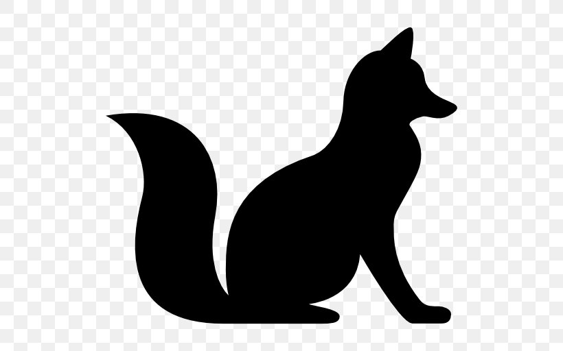 Silhouette Fox Clip Art, PNG, 512x512px, Silhouette, Art, Black, Black And White, Black Cat Download Free
