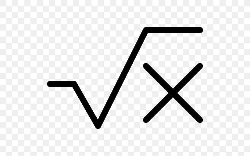 Mathematics Square Root Zero Of A Function Angle, PNG, 512x512px, Mathematics, Black, Black And White, Mathematics Education, Sign Download Free
