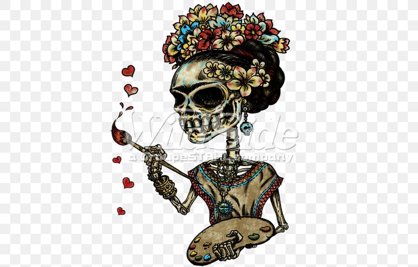 La Calavera Catrina Skull Art T-shirt, PNG, 525x525px, Calavera, Art, Bone, Day Of The Dead, Drawing Download Free