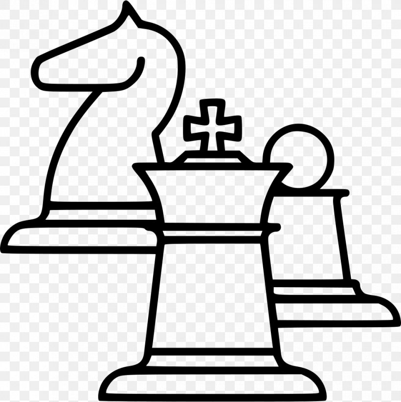 Chess Coloring Book Drawing Clip Art Iconfinder, PNG, 980x984px, Chess, Artwork, Ausmalbild, Black And White, Book Download Free