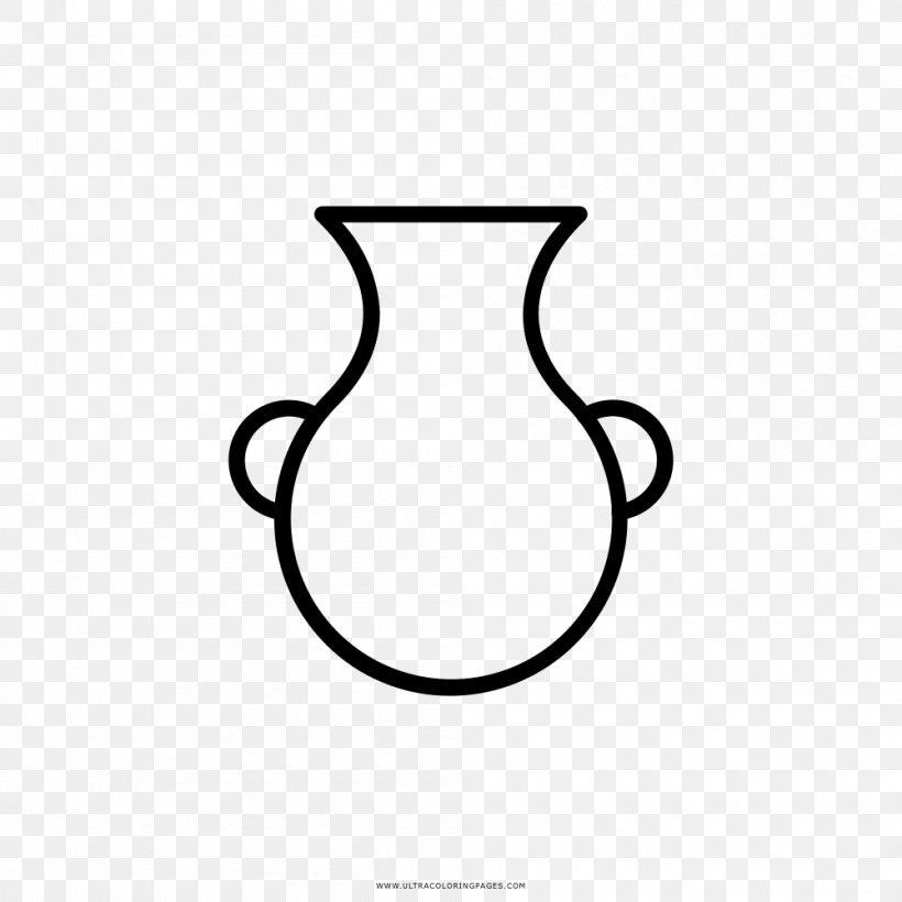 Coloring Book Drawing Vase Black And White, PNG, 1000x1000px, Coloring Book, Area, Black, Black And White, Book Download Free